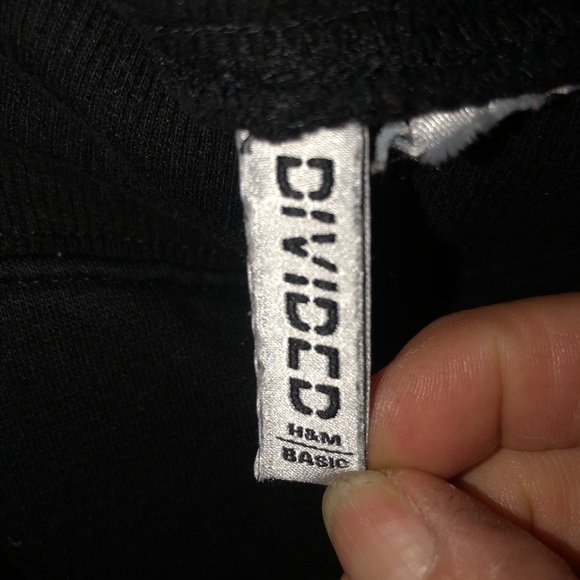 H&M Divided size small pull on tie waist black joggers casual w/ pockets - Picture 11 of 11